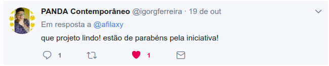 PANDA Contemporâneo no Twitter: "que projeto lindo! estão de parabéns pela iniciativa!"