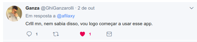 Ganza no Twitter: "Crlll mn, nem sabia disso, vou logo começar a usar esse app."